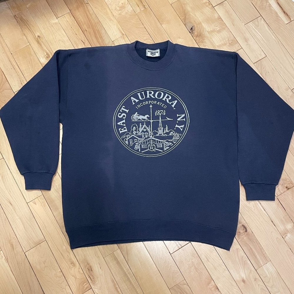 Vintage East Aurora New York Crewneck Sweatshirt USA Made XL